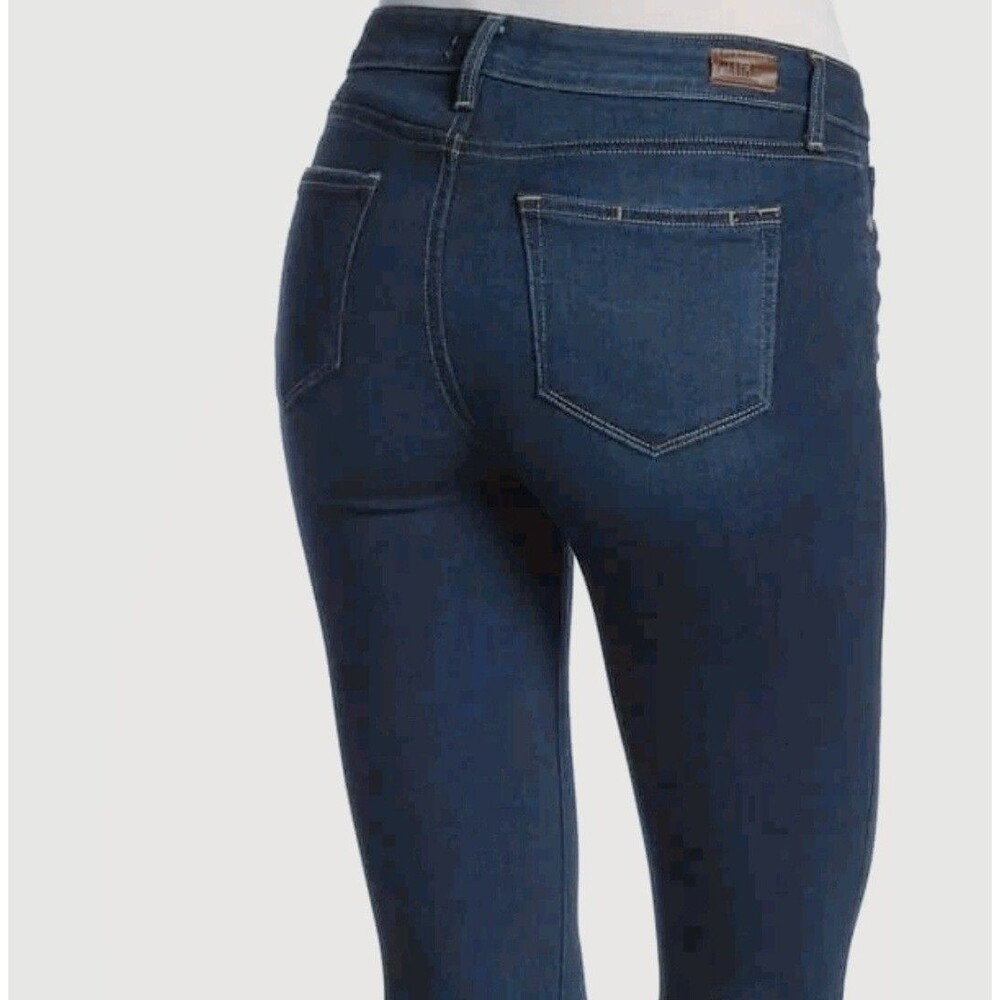 Paige Skyline Skinny Jeans Women's Size 31 Medium Wash Mid Rise Stretch Denim - Picture 2 of 11